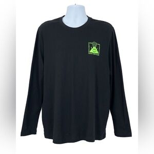 Hurley Mens T-shirt Long Sleeve Aloha Hawaii Have Fun Surf Black